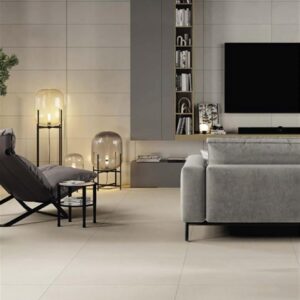 Carrelage de sol intérieur effet pierre - Série CARGEMMA (44.7x44.7cm) - Dimensions: 44.7 x 44.7 cm - Coloris: Silver mat