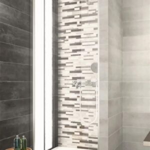 Carrelage d'intérieur - Faïence - Série GROOVE - Dimensions: 25 x 50 cm - GRIS