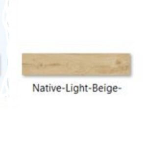 Carrelage d'intérieur imitation bois - Plinthe - Série NATIVE - Dimensions : 8 x 100 cm - Light Beige Natural