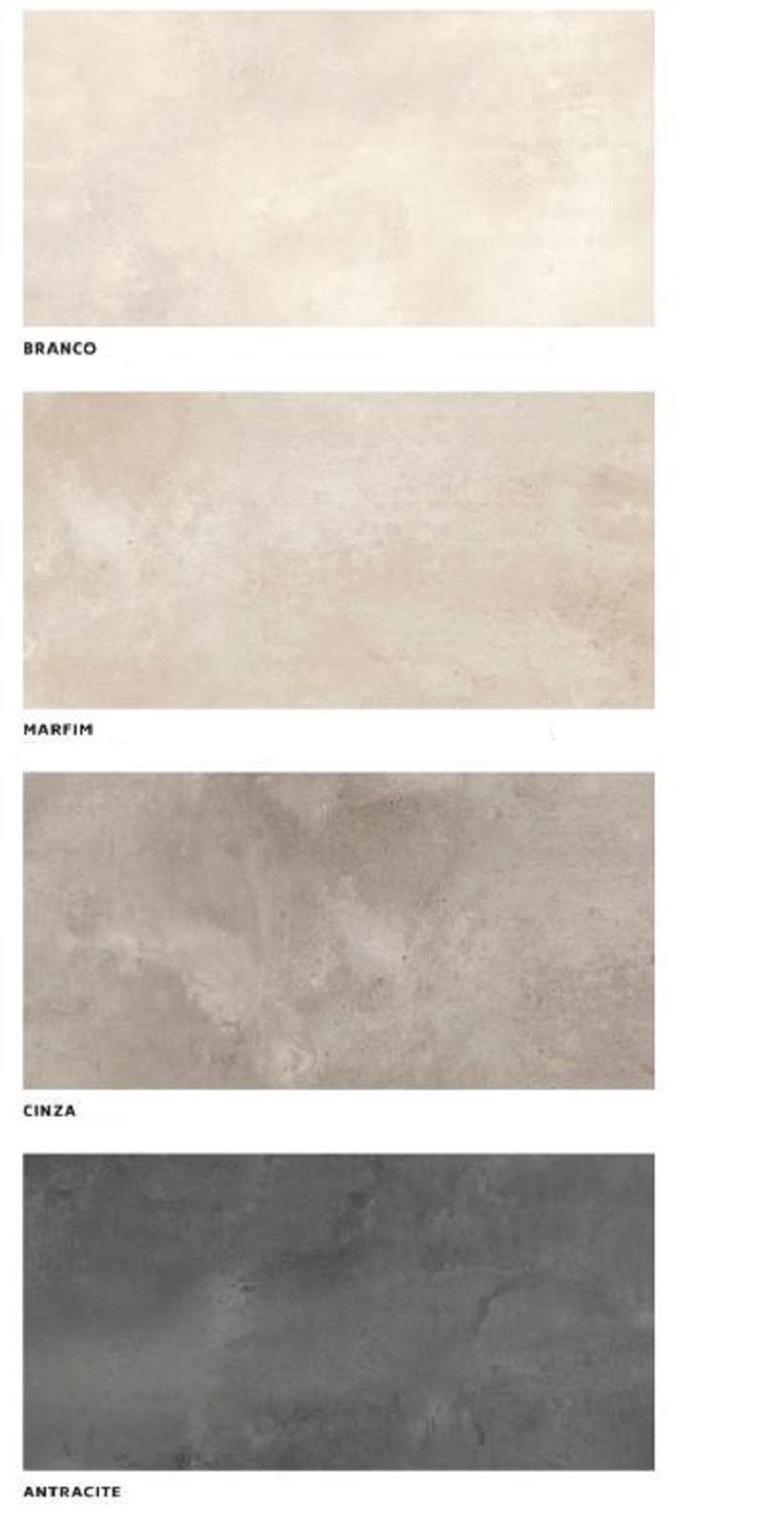 Carrelage effet béton - Plinthe - Série GLADE - Dimensions: 7 x 44,7 cm - BRANCO MAT