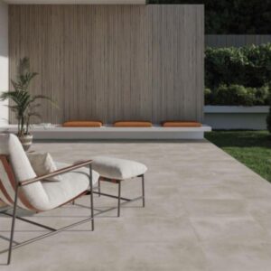 Carrelage extérieur antidérapant, aspect béton -Série MADOX - Dimensions: 60,5 x60,5 cm - Gris - Antidérapant - Non rectifié