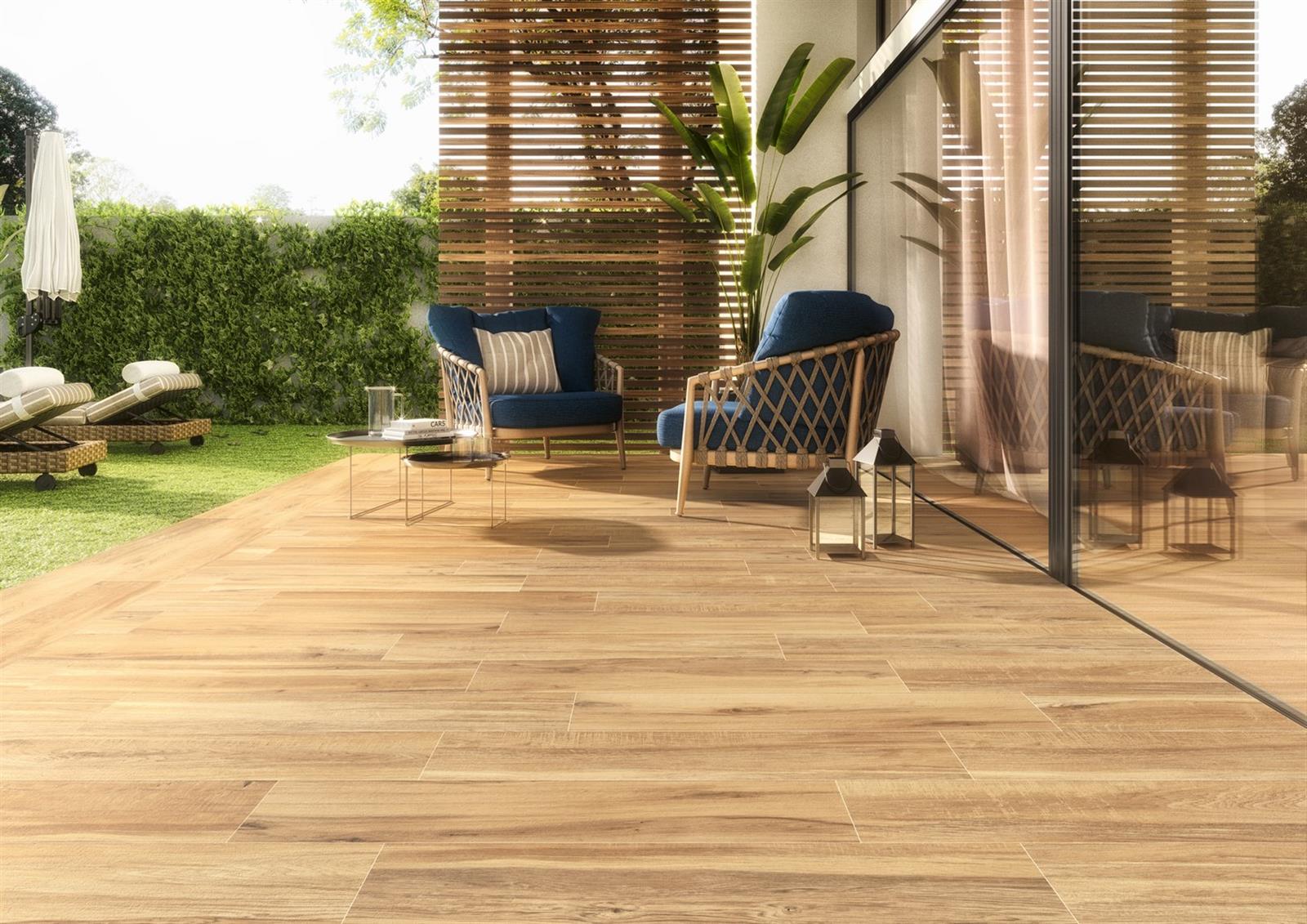 Carrelage extérieur série DEEPWOOD AD (22.2x89.7 cm) - 22.2X89.7 DEEPWOOD GINGER ANTI DERAPANT