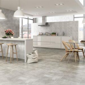 Carrelage sol intérieur effet béton SELECT 45,6 x 45,6 cm - 45,6X45,6 cm - DUOMO SELECT WHITE