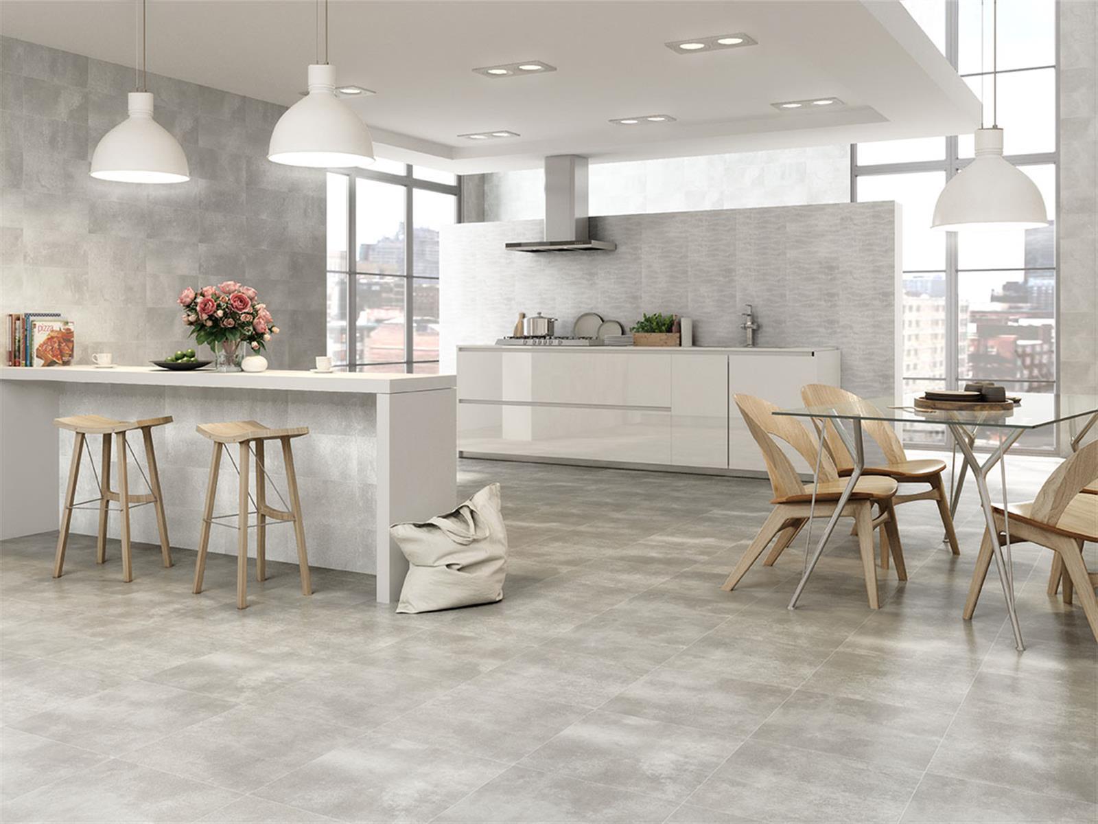 Carrelage sol intérieur effet béton SELECT 45,6 x 45,6 cm - 45,6X45,6 cm - DUOMO SELECT WHITE