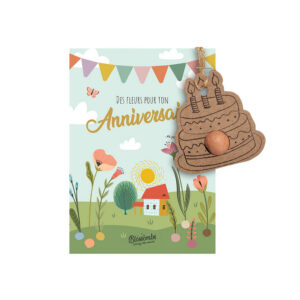Carte Anniversaire - 1 bombe à graines - BIO