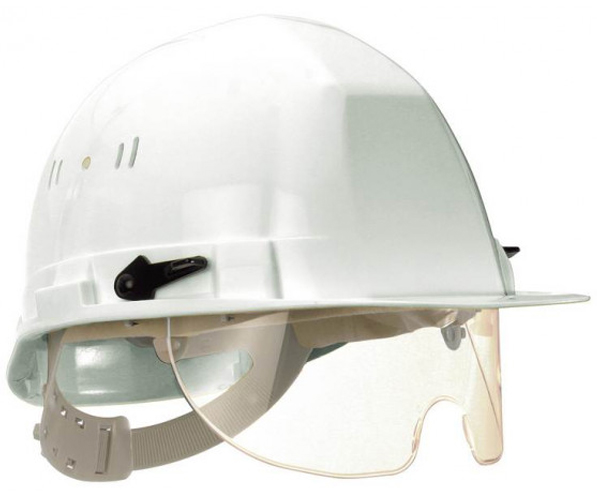 Casque de chantier avec lunette intégré Visiocéanic®2 RB/TB 40 blanc TALIAPLAST 564511