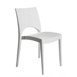 Chaise De Jardin En Résine Paris Greenpol Blanc