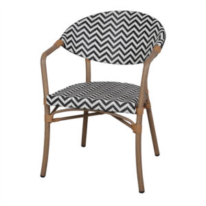 Chaise d’extérieur avec un style bistrot - modèle 038 - noir