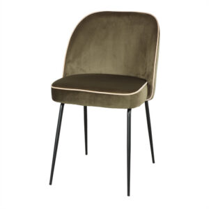 Chaise tapissée avec un style Mid Century - modèle 005 - vert