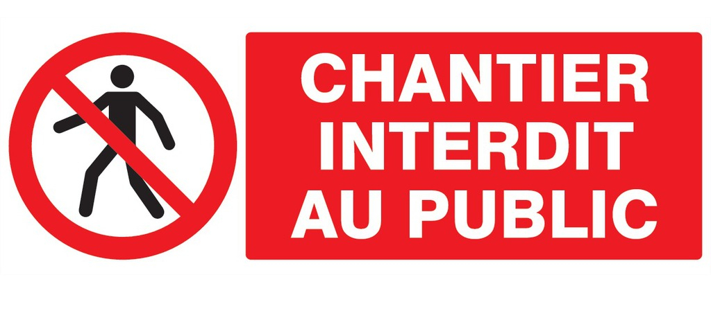 Chantier interdit au public 330x200 mm TALIAPLAST 621209