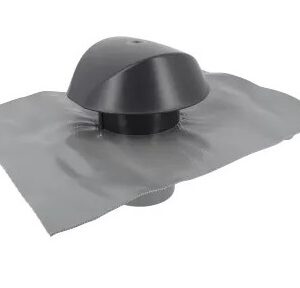 Chapeau de ventilation D100 anthracite avec collerette d'étanchéité NICOLL VVE10A
