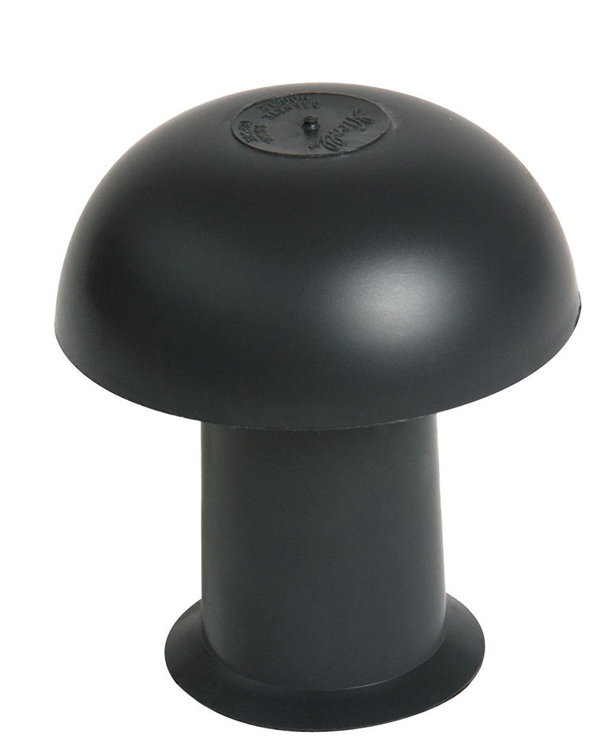 Chapeau de ventilation PVC - Diamètre : 50 - Couleur : Ardoise - avec moustiquaire