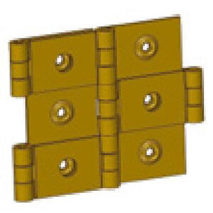 Charnière de paravent 60 x 30 mm acier laitonné MONIN 428570