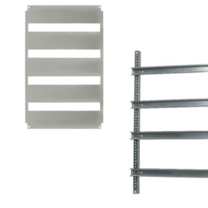 Châssis avec plastron 116 modules pour coffret polyester 600x800 Solera Polibox