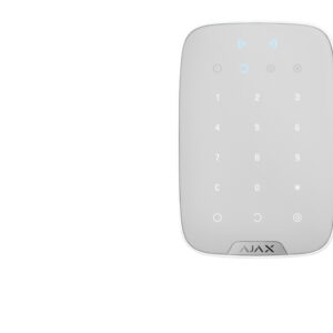 Clavier à code AJAX tactile sans fil avec lecteur de badge, blanc