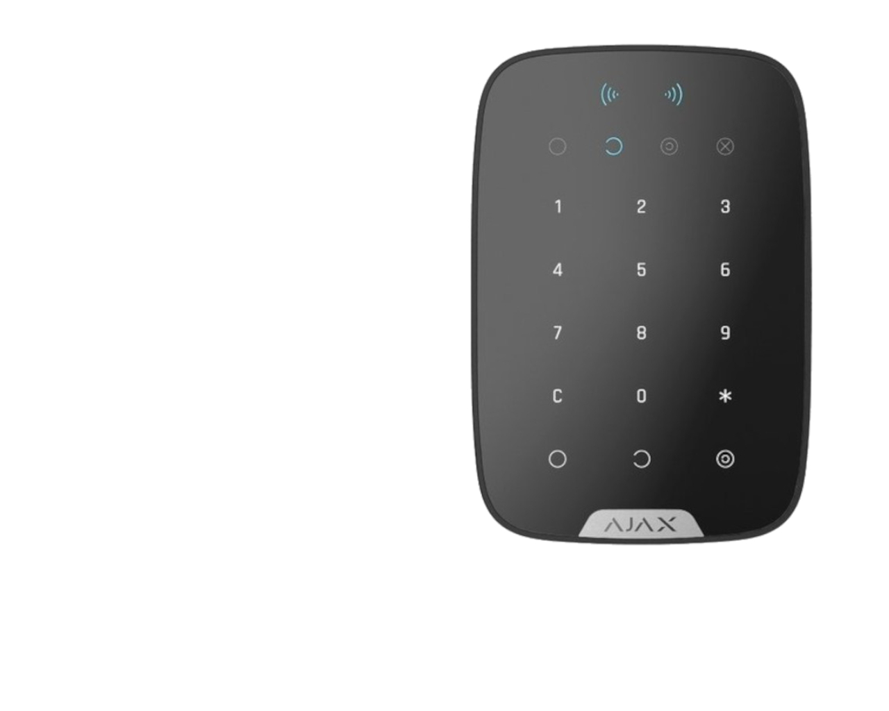 Clavier à code AJAX tactile sans fil avec lecteur de badge, noir
