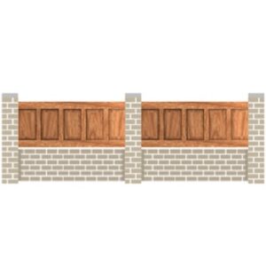 Clôture Bois design panneau style pointes de diamant (PERUSE)