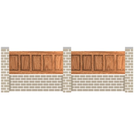 Clôture Bois design panneau style pointes de diamant (PERUSE)