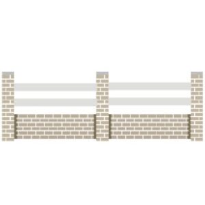 Clôture PVC 2 lisses horizontales (ARBU)