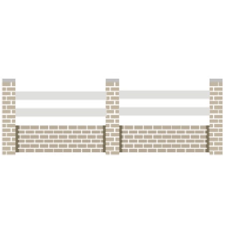 Clôture PVC 2 lisses horizontales (ARBU)