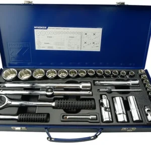 Coffret à douilles Chrome vanadium 35 pièces MC KENZIE finition miroir
