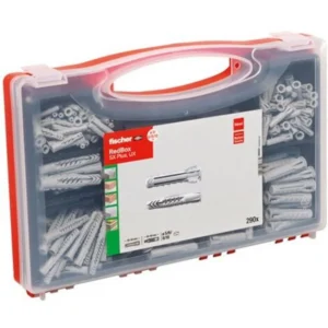 Coffret d'assortiment de 290 chevilles nylon FISCHER - (produit neuf - emballage abimé)