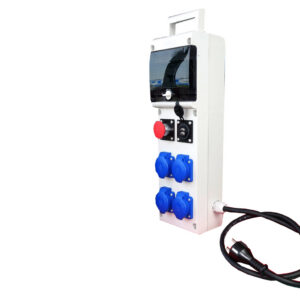 Coffret de chantier monophasé 4 prises 16A 2P+T + 2 prises USB + 1 arrêt d'urgence
