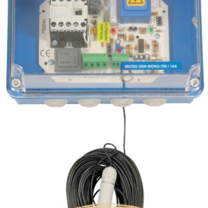 Coffret de gestion et de protection manque d'eau Bi-tension - Micro DSN Bi-Tension/10 A avec électrode + 40 m de câble