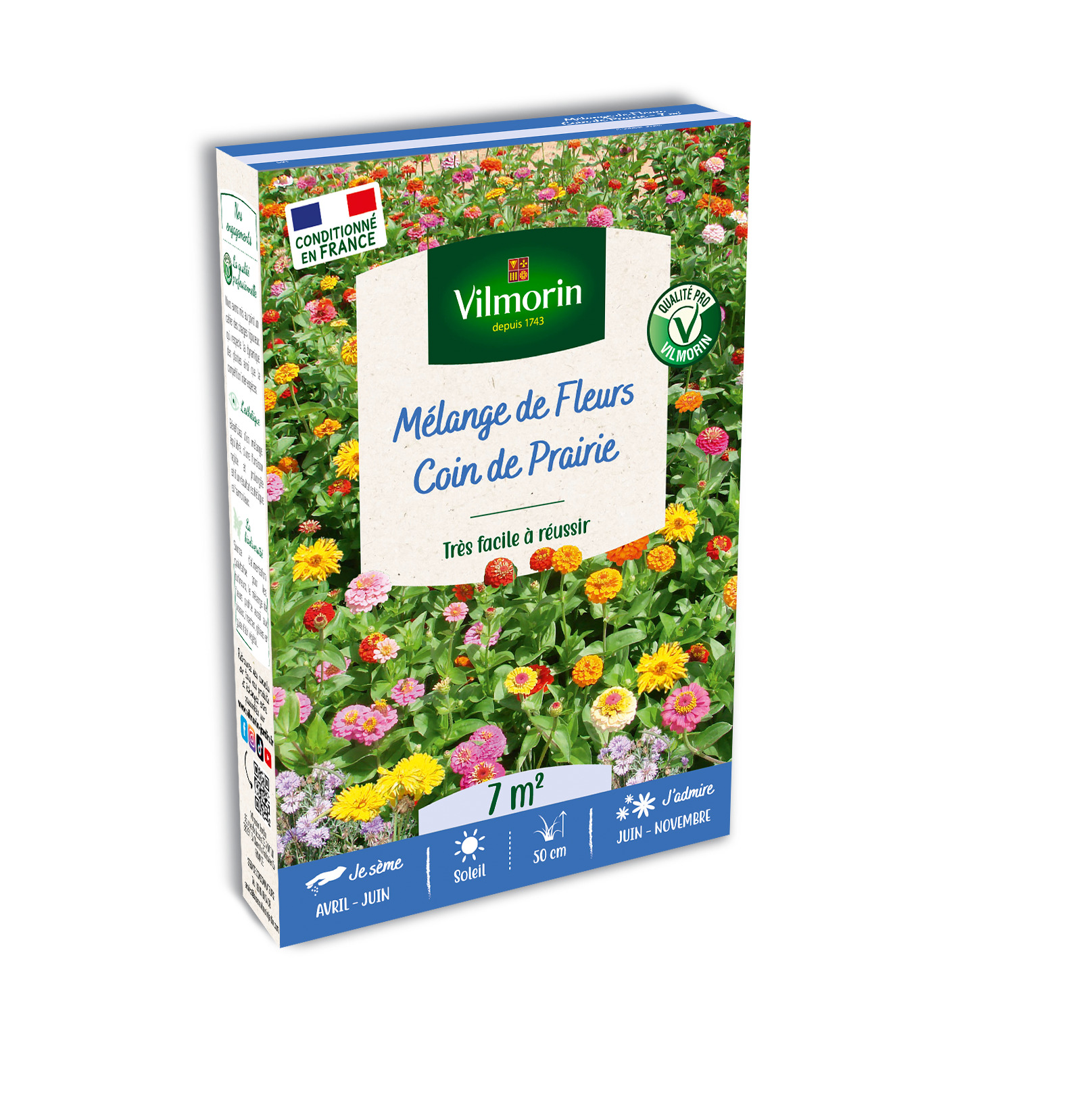 Coin de Prairie - 7 m² - Mélange de fleurs