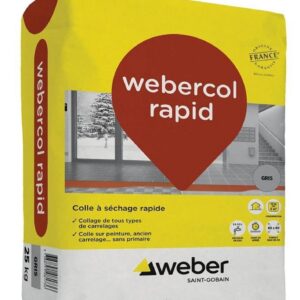 Colle carrelage séchage rapide WEBERCOL RAPID - Sac 25kg