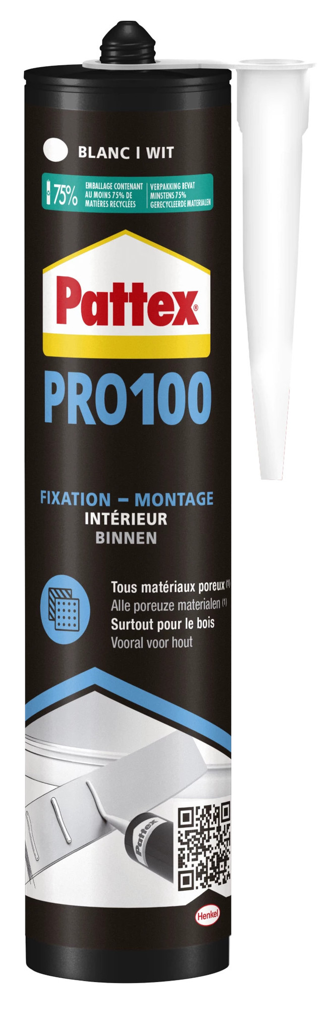 Colle fixation intérieur PRO100 cartouche de 380 g PATTEX 2945567