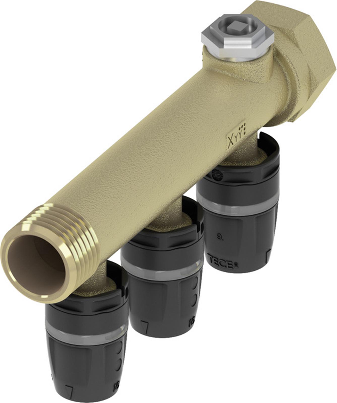 Collecteur TECElogo-Push laiton - MF 20/27 x 16 - 3 sorties