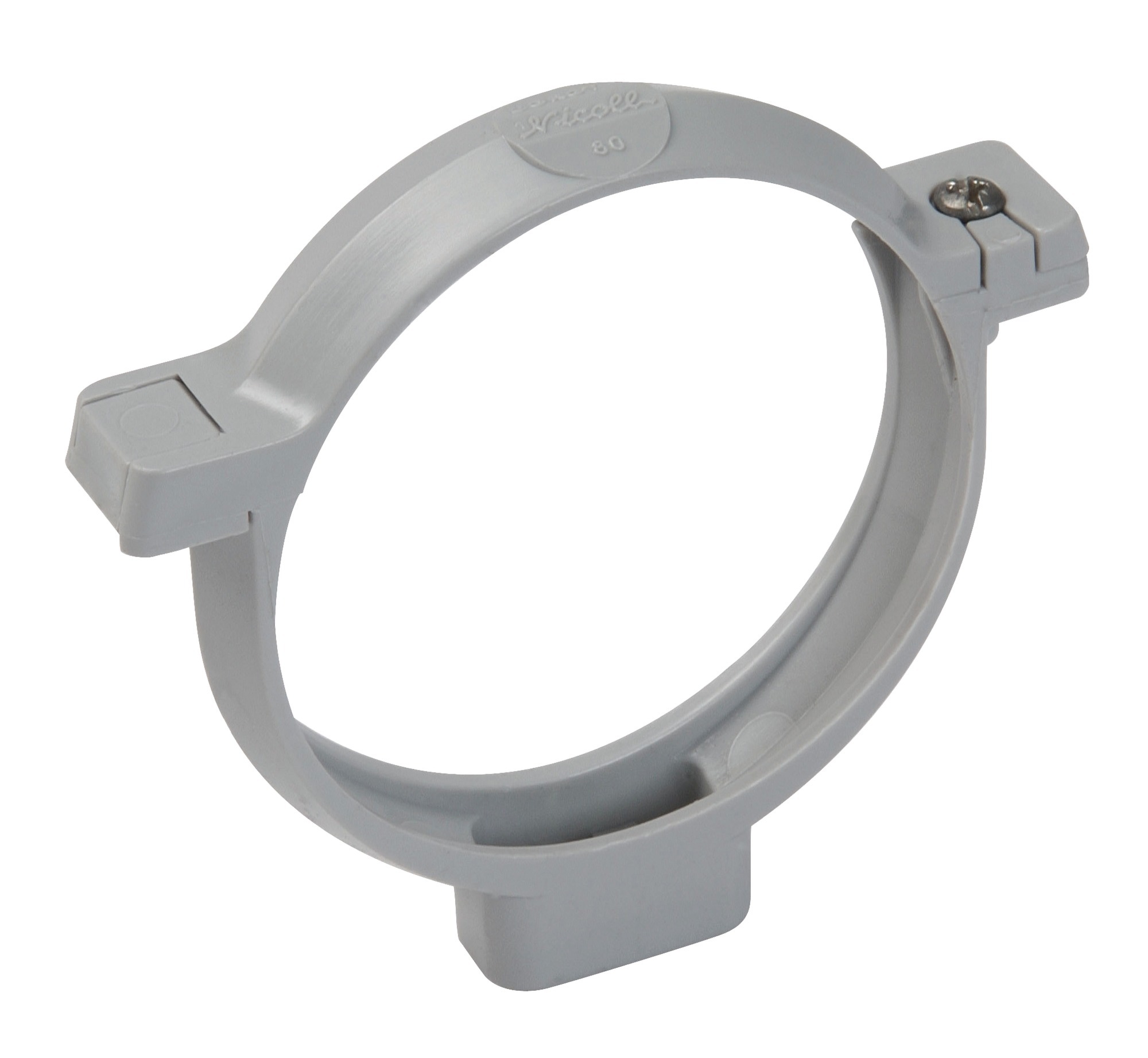 Collier Lyre 100mm pour tube de descente cylindrique gris - NICOLL - CO100GT