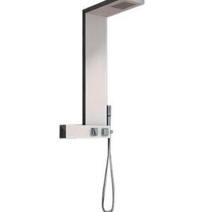 Colonne de douche AQUADESIGN - Largeur: 20 cm - Profondeur: 50 cm - Hauteur: 102,5 cm - Chromé - Façade blanche