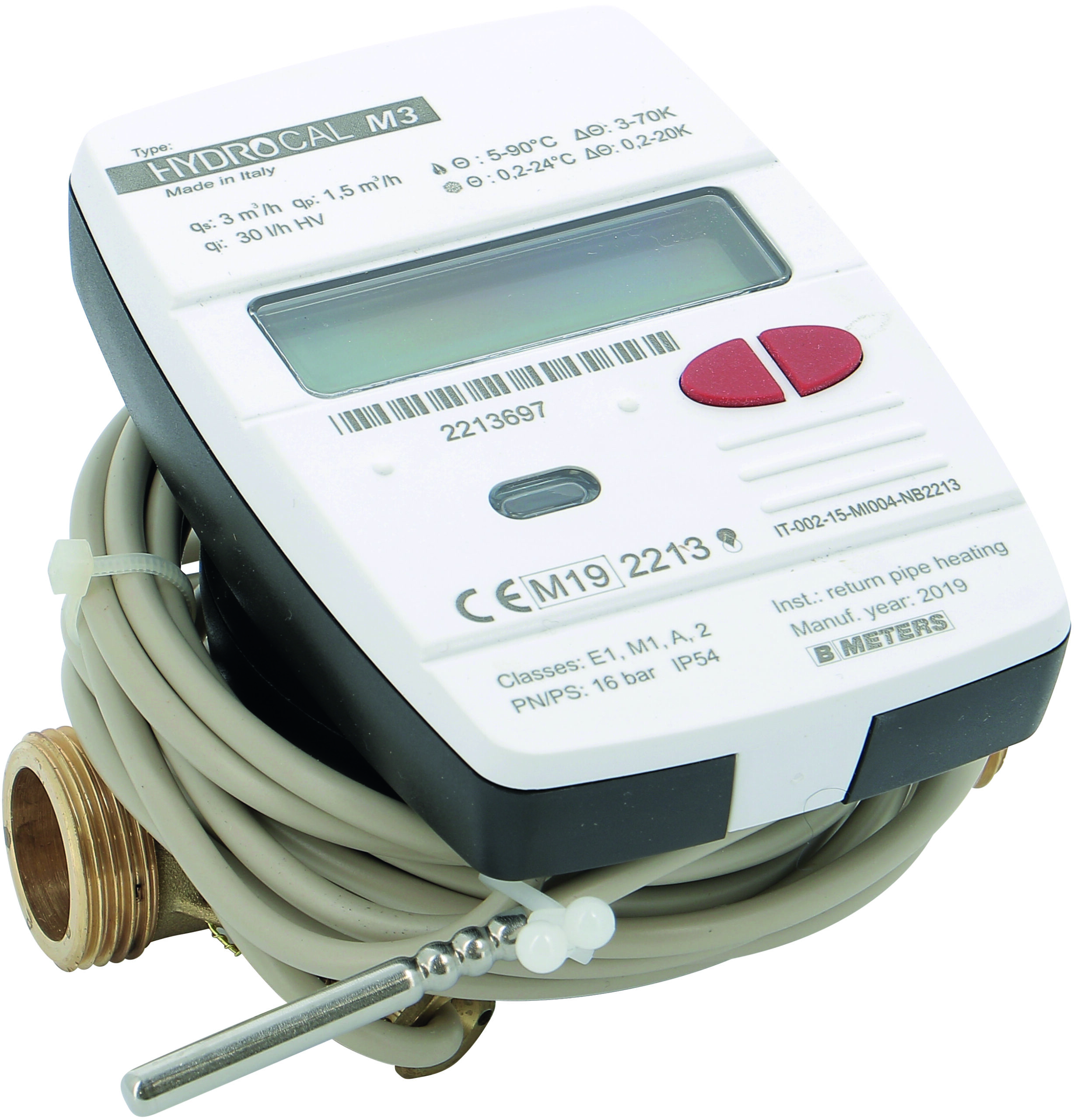Compteur d'énergie thermique - Débit : 1,5m3/h - Calibre : 15 - Diamètre : 3/4''