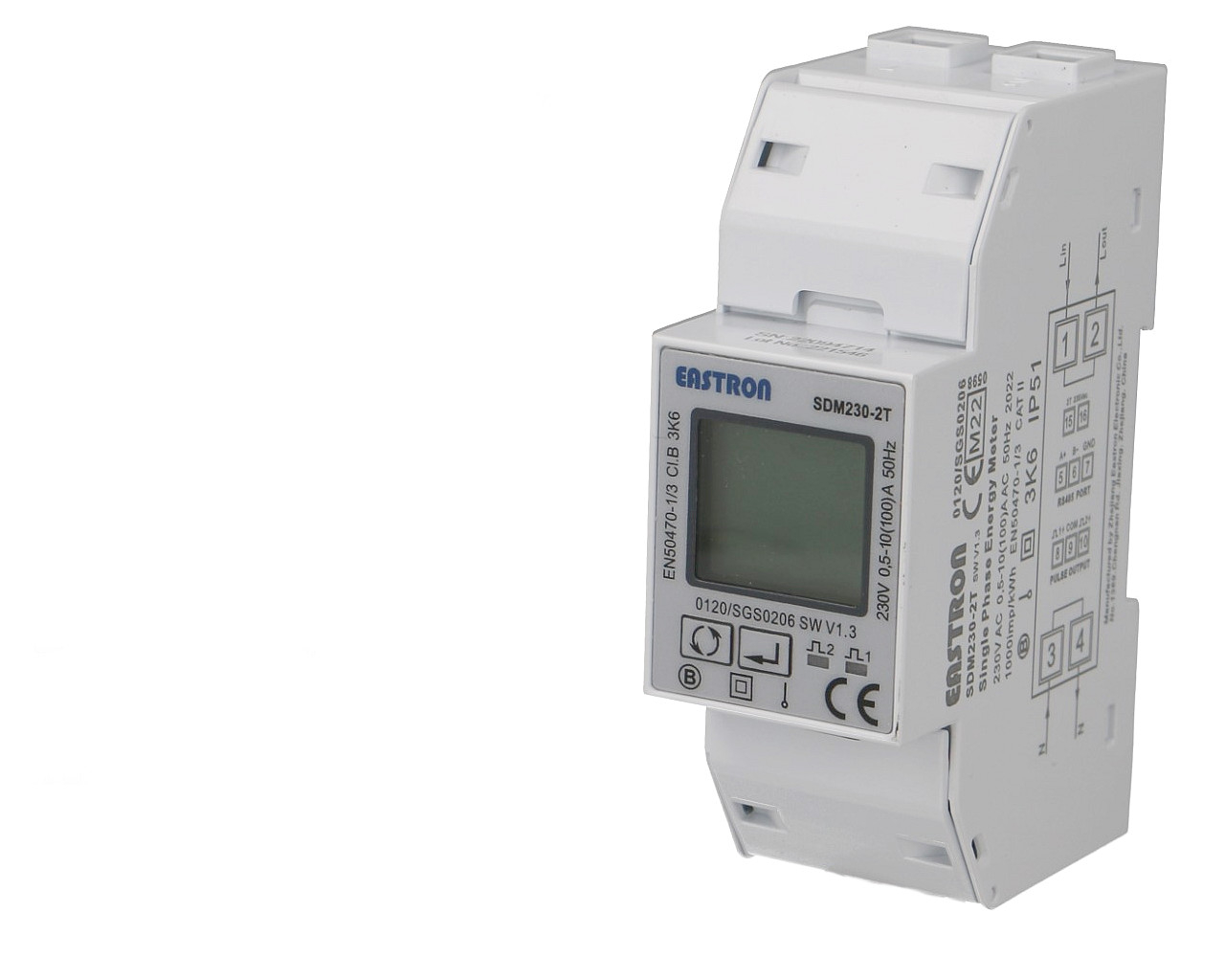 Compteur Electrique monophasé 100A double tarif certifié MID