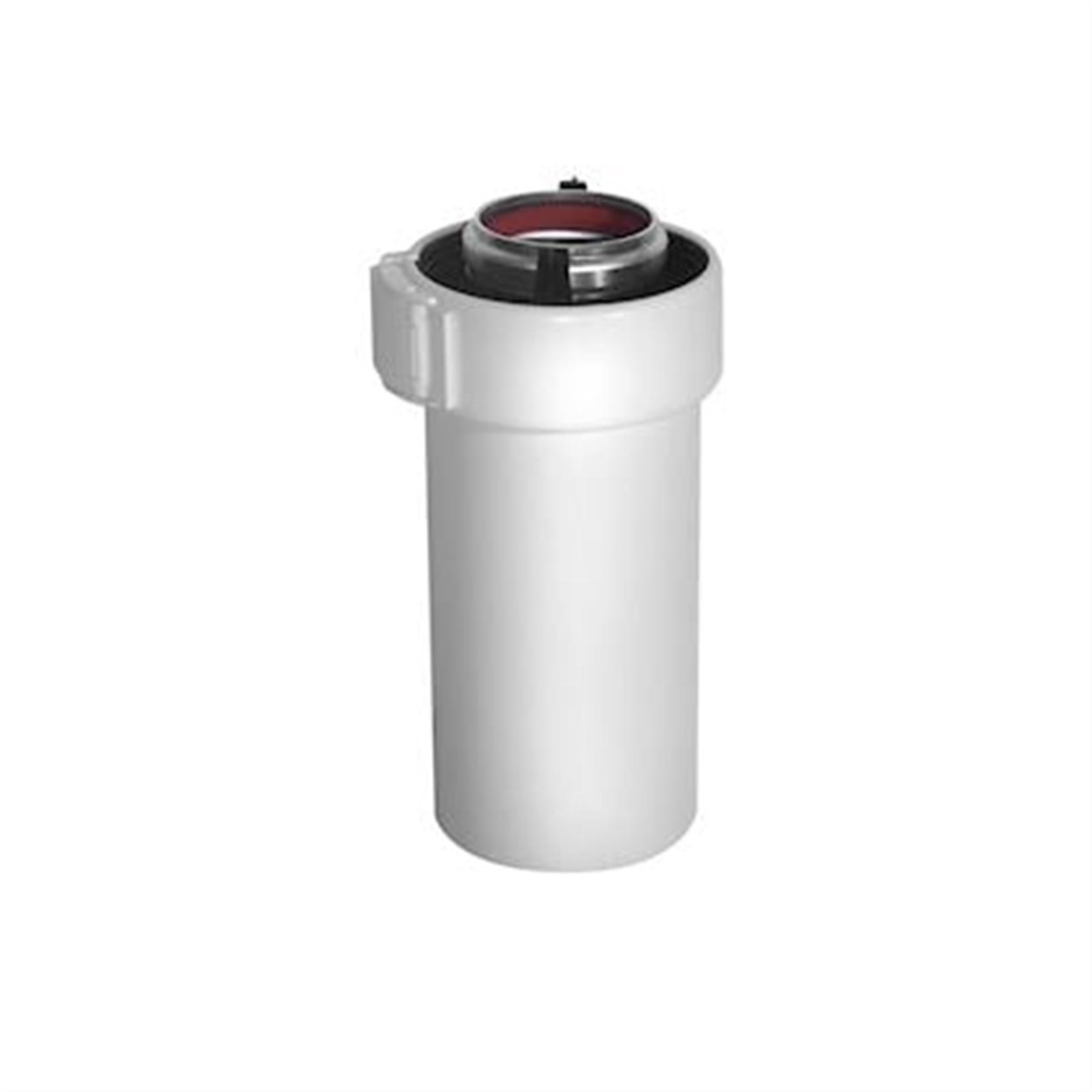 Conduit ventouse gaz Rolux 80/125 ALU/PVC - Longueur : 1 m