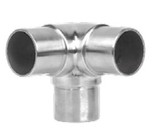 Connection en T 90° pour tube 42,4 mm inox 304 EUROFER 17.050B.04S