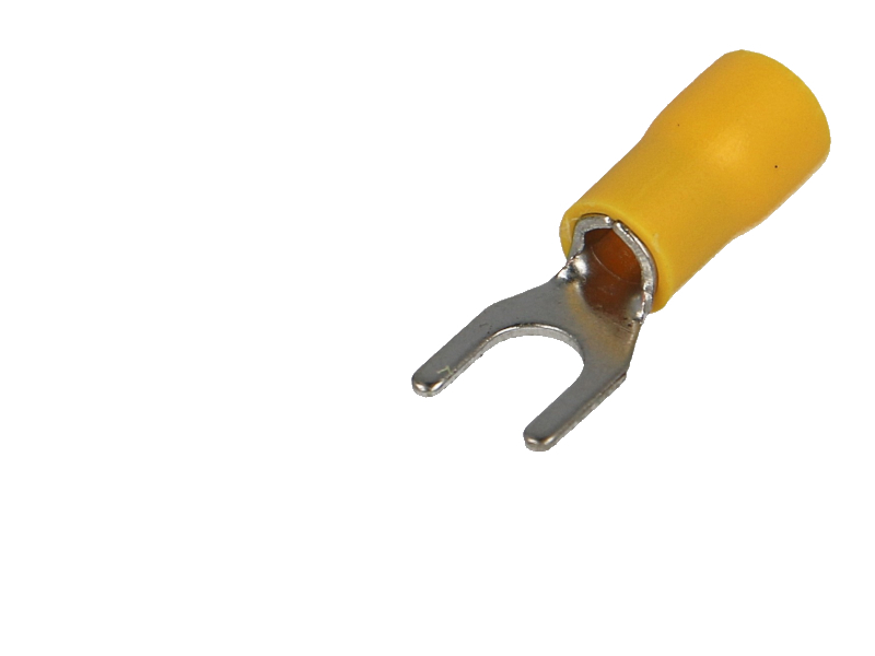 Cosses isolée à fourche, jaune, 6mm² Solera