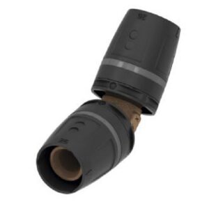 Coude 45°TECElogo - Dimensions : 63 x 63 mm - En bronze/bronze au silicium