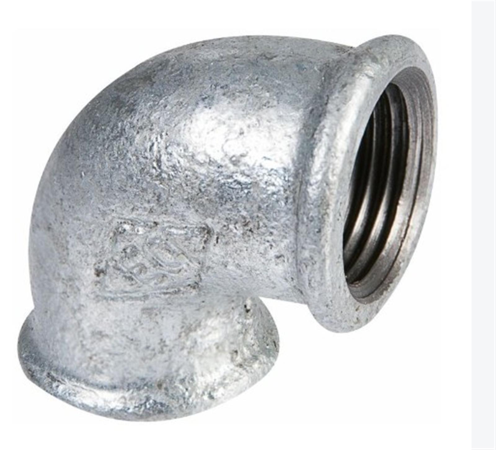 Coude 90° fonte galva FF - Diamètre : 1/2''