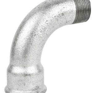 Coude 90 grand rayon fonte galva MF - Diamètre : 1/2''