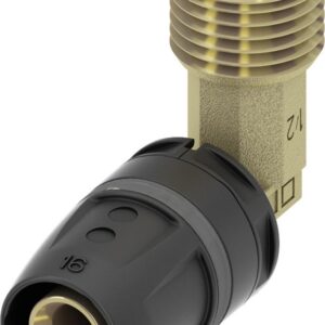 Coude 90° mâle TECElogo-Push laiton - Dimensions : 20xR3/4"