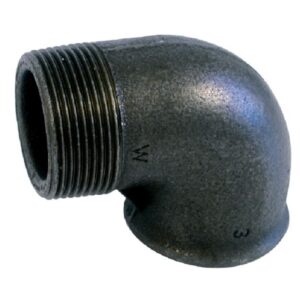 Coude 90 petit rayon fonte noire MF - Diamètre : 1/2''
