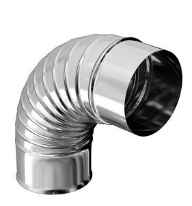 Coude 90° plissé inox 304 125 mm TEN - 362125