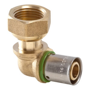 Coude écrou tournant PER à sertir radial - Diamètre : 25 - 3/4''