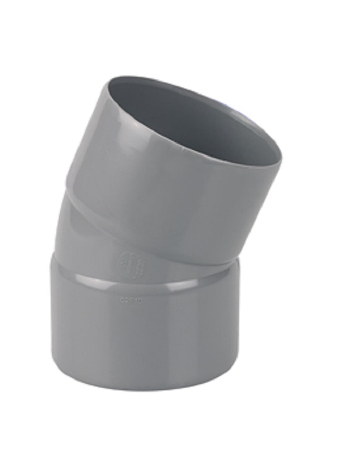 Coude Femelle / Femelle PVC 22° - FF 22°30 100 GN - GRIS