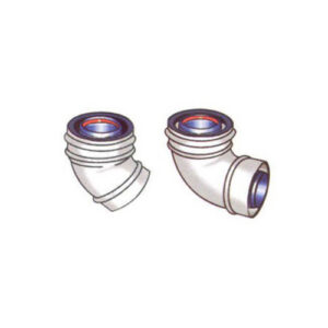 Coude INOX/GALVA blanc concentrique - Coude à 90 °