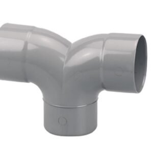 Coude M/F double parallèle 87°30 - Diamètre : 100 mm - GRIS