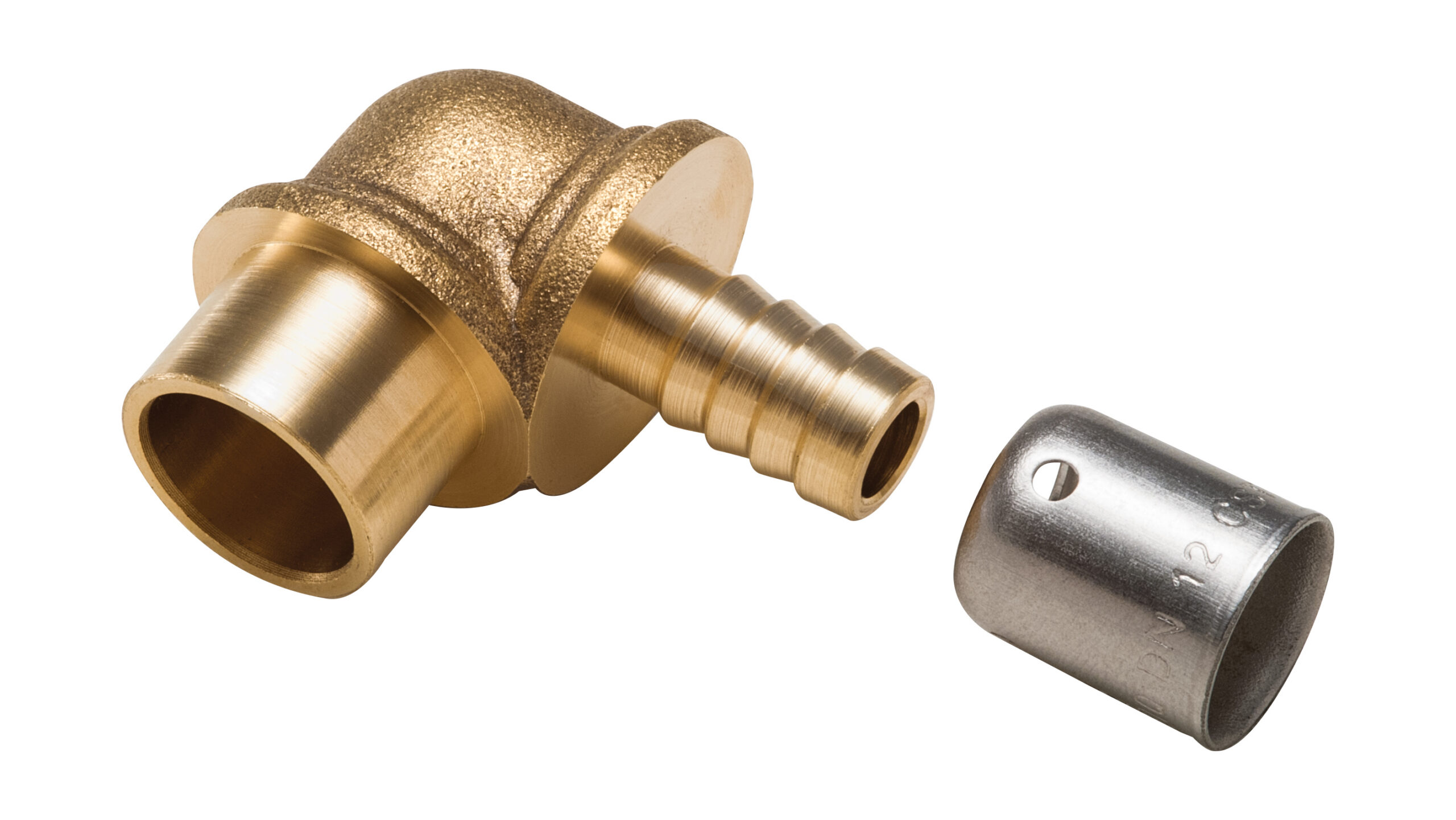 Coude PER à sertir radial - Fixation à sertir - Diamètre : 10X12 - 12